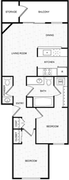2 Bed 1.5 Bath 22B